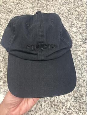 Athleta Black Adjustable Baseball Cap